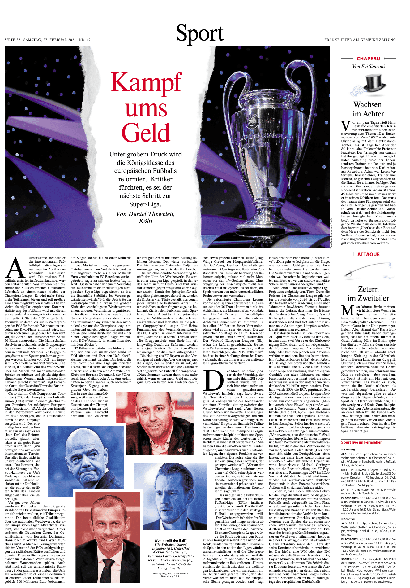Europäisches Fussballbusiness